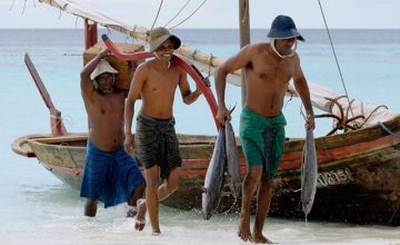 Villaggi di pescatori alle maldive